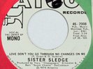 SISTER SLEDGE Love Don’t You Go Through No Changes ATCO 45 northern soul NM