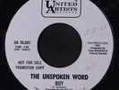 UNSPOKEN WORD: Boy / Nobody's Nothing 45 (dj, w/ company sleeve, few lite sleev