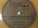 Bell Telephone Laboratories - Test Pressing Transcription Record - Vecsey Orch.