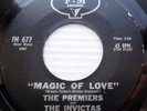 PREMIERS & INVICTAS doowop 45 MAGIC OF LOVE b/w DO IT vg++ F-M Records F1006