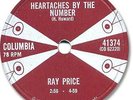 RAY PRICE Country 78 RPM Record. Heartaches by the Number