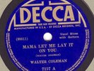 78 rpm Blues – Walter Coleman, Guitars with Jug – Decca 7157
