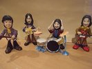 Set of 4 (plus separate drums) 'The Beatles' Cast Resin (?) Figurines Ornaments.