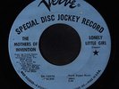 MOTHERS OF INVENTION: Lonely Little Girl / Mother People 45 (dj) Rock & Pop