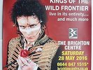 Adam Ant / Adam The Ants Kings of the Wild frontier BRIGHTON TOUR POSTER RARE