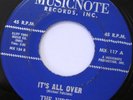 THE VIDELS It's All Over b/w We Belong Together 45 RARE DOO-WOP MUSICNOTE 117