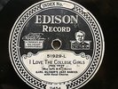 EARL OLIVER’S JAZZ BABIES ‘I LOVE THE COLLEGE GIRLS’ EDISON 51929, HOT AND RARE