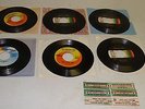 6 CLASSIC CHRISTMAS 45 R.P.M. RECORDS WITH JUKEBOX STRIPS