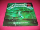 LP METALLICA RIDE THE LIGHTNING ORIG FRENCH BERNETT 1984 GREEN VERT INSERT METAL