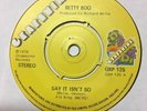 BETTY BOO - SAY IT ISN'T SO / POPCORN & MOHAWKS - INST VERSION - UK GRAPEVINE