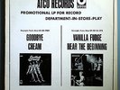 CREAM GOODBYE ULTRA-RARE ORIG'69 ATCO IN-STORE PLAY 1-SIDED WHITE LABEL PROMO LP