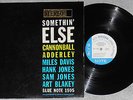 CANNONBALL ADDERLEY - Somethin' Else, Blue Note 1595, Miles Davis, RVG, NY, DG