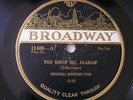 Original Memphis Five You Know Me Alabam. Brodway 11400