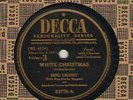 78 rpm Bing Crosby Decca 23778 White Christmas in E-