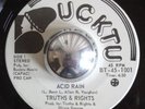 TRUTHS & RIGHTS raer Acid Rain CDN reggae soul Bucktu EX 45 LISTEN