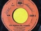 SIMON & GARFUNKEL sounds of silence RARE 45 COSTA RICA PRESS 1966