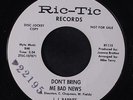 J.J. BARNES: Don't Bring Me Bad News / Day Tripper 45 (dj, rubber stamp ol) Sou