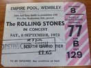 Rolling Stones concert ticket 8 September 1973 Wembley London UK - original