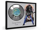 George Michael Faith Framed Silver Disc Display Vinyl (C1)