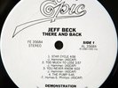 JEFF BECK There & Back LP White Label Promo EX '80 textured sleeve HEAR