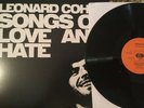 Leonard Cohen , Songs Of Love And Hate , Vinyl Lp Record