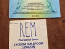 R.E.M. Ticket Stubs UK Tours 1984 1985
