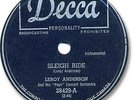 Rare LEROY ANDERSON Christmas 78 RPM Record. Sleigh Ride