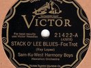 78rpm Hawaiian – Sam Ku West Harmony Boys – Stack O' Lee Blues – Victor 21422 E+