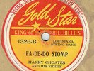 CAJUN 78 : HARRY CHOATES & HIS FIDDLE ON GOLD STAR 1326