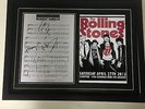 Rolling Stones Hand Signed/Autographed Songsheet with Photo & COA
