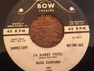 BUZZ CLIFFORD 14 Karet Fool ROCKABILLY 45 on BOW promo WLP Golly Gosh Oh Gee
