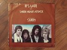QUEEN  It's Late b/w Sheer Heart Attack  45 rpm PS Elektra 1977