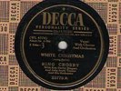 78 rpm Bing Crosby Decca 23778 White Christmas in E-
