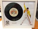 Queen Freddy Mercury 7'' We are the Champions original vinyl mounted picture art