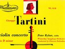 WESTMINSTER WL 5118 - PETER RYBAR - TARTINI VIOLIN CONCERTO / 2 SONATAS EX