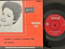 BRENDA LEE SINGLE MADE IN SOUTH AFRICA 45 PS 7 *LONELY ME* DECCA FM 7-7045