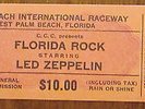 (08-03-1975) LED ZEPPELIN (Palm Beach - North American Tour) ORIGINAL TICKET