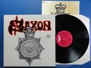 SAXON  STRONG ARM OF THE LAW Carrere 80 A1B1 nr MINT ARCHIVE LP + RARE PATCH