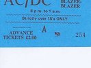 AC/DC Bon Scott ticket Mayfair Newcastle 3/11/78 If You Want Blood tour