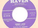 The Romans 45 HAVEN 111 Honey Love 1956 VG++ Doo-wop Group Harmony