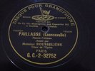 ROUSSELIERE / Paillasse    / DISQUE POUR GRAMOPHONE