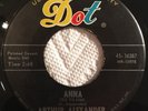 POPCORN SOUL Arthur Alexander DOT 16387 Anna / I Hang My Head And Cry 45 VG