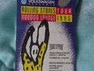 ROLLING STONES Ticket stub Voodoo Lounge Tour 1995 Prague 5 Aug Strahov Stadium