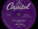 LEON PAYNE. I'M A LONE WOLF / I JUST SAID GOODBYE TO MY DREAMS.78. BOPPER. HEAR