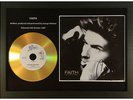 GEORGE MICHAEL-'FAITH'- SIGNED GOLD PRESENTATION DISC