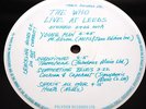 THE WHO LIVE AT LEEDS MINT Pressing BLUE PRINT UK Track label with Full Inserts