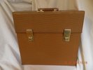 Record Storage Box Case For 12 Inch Records. Brown Snake Skin Effect. Excellent.