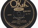 78 RPM  JAZZ  OKeh 40896 - Arnold Frank Roger's Cafe Orchestra - Black Maria