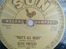 Original Elvis Presley That's All Right 45 Sun 209 Vinyl Record