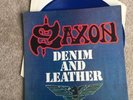 SAXON - DENIM AND LEATHER - Limited Edition BLUE Vinyl LP - 1981